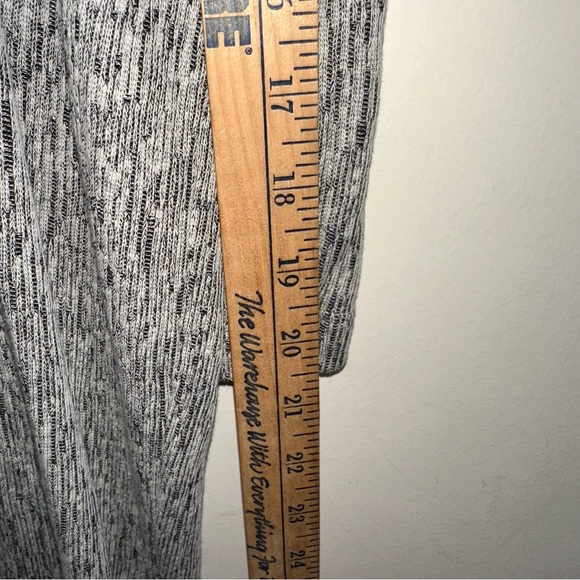 Pure J Jill Dress Medium Mature Gray Textured Linen Blend V Neck Boho Beach Y2K - Picture 6 of 7